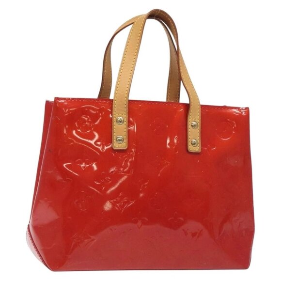 LOUIS VUITTON Monogram Vernis Reade PM Hand Bag Red Rouge M91088 LV Auth ep9401 - Picture 1 of 16